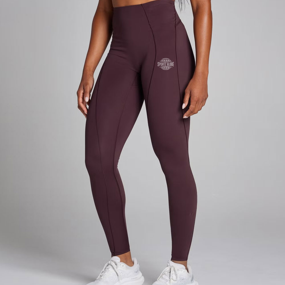 Contrast Texture Leggings – Espresso