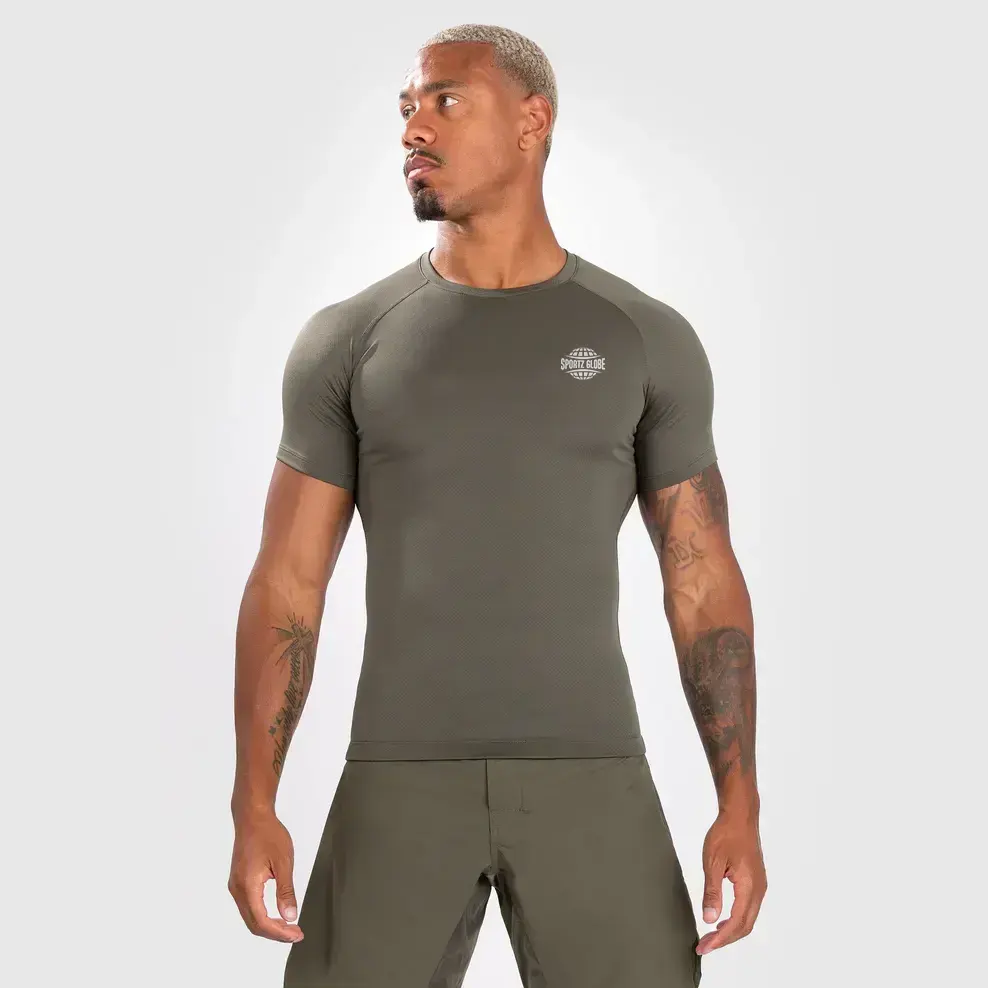 Men’s Short Sleeve Rashguard – Khaki