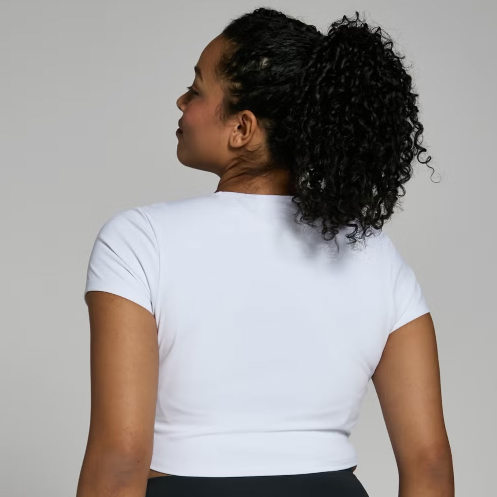 Short Sleeve Crop Top – White