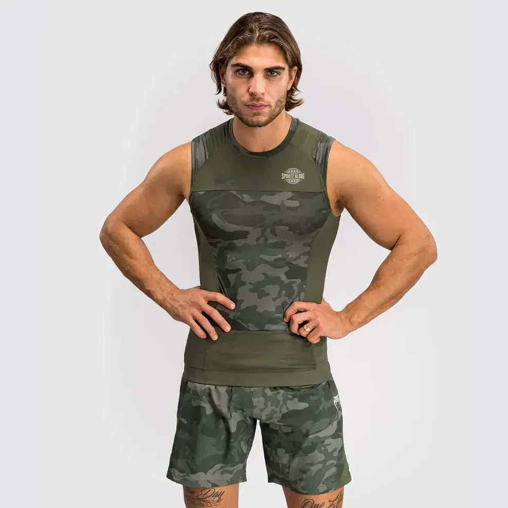 G-Fit Air Men’s Sleeveless Rashguard – Army Camo